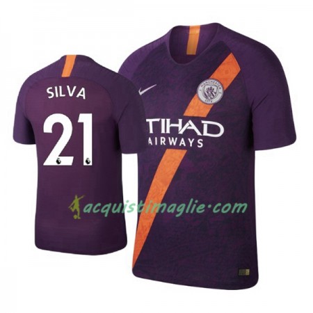 Divisa di Calcio Manchester City David Silva 21 Terza 2018/2019